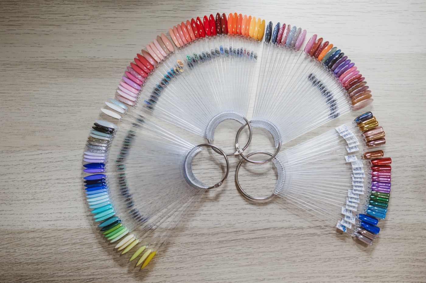 Hair colour swatch selection at Sara Bella Beauty Studio